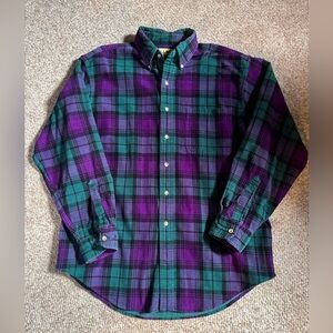 VINTAGE LL Bean flannel corduroy button down men’s medium